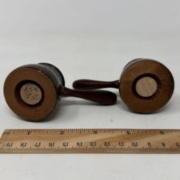 Vintage Salt Pot And Pepper Pot Wooden Salt And Pepper Shakers Redwood Highway - Picture 6 of 6